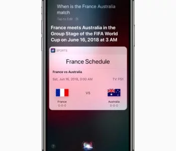iPhone X Siri World Cup Soccer News