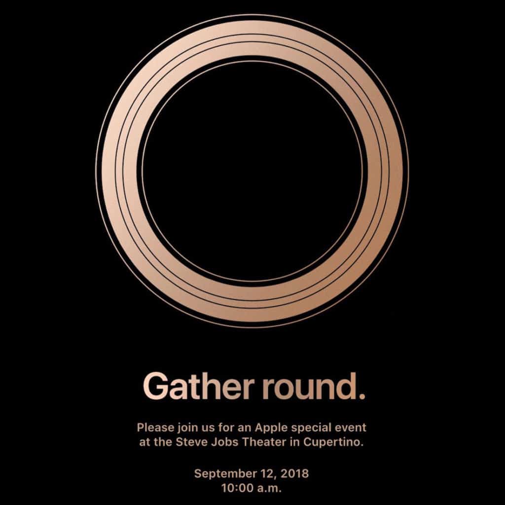 Apple gather round sepetember event invite