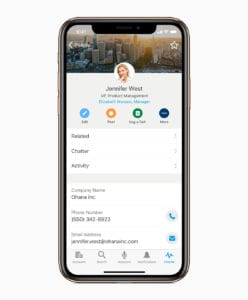 Salesforce iOS App Contact Profile